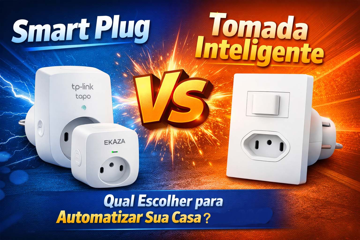 Smart Plug e tomada inteligente em comparação